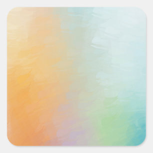 Abstrakte Kunst Pink Rot Gelb Blau Vorlage Leer Quadratischer Aufkleber