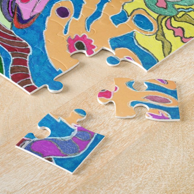 abstrakte Kunst "Pink Shore" Puzzle (Seite)