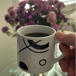 Abstrakte Kunst Pinselstriche Espressotasse