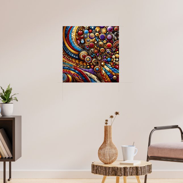 Abstrakte Kunst Poster (Wohnzimmer 3)