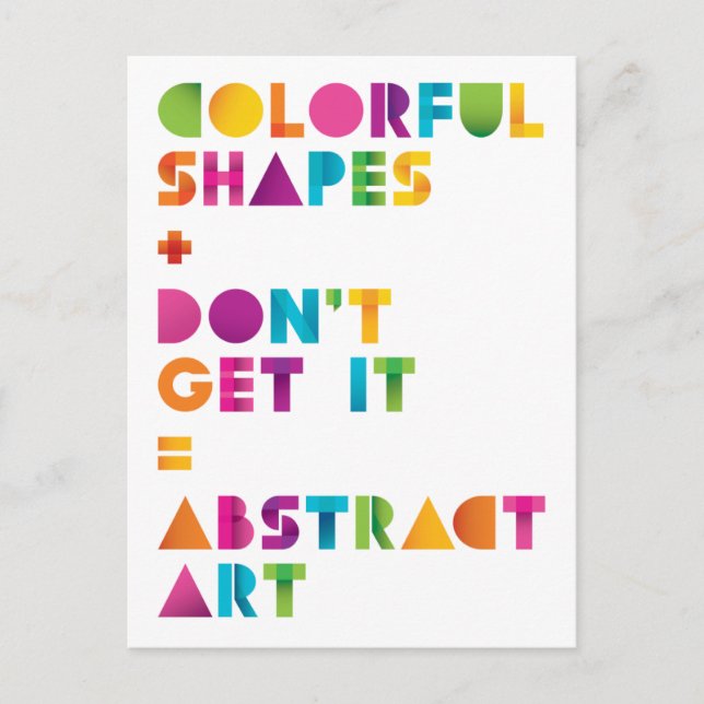 Abstrakte Kunst Postkarte (Vorderseite)