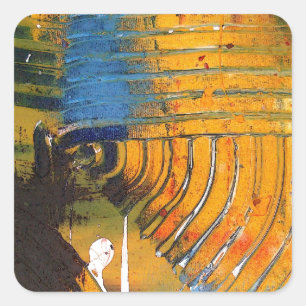 Abstrakte Kunst Quadratischer Aufkleber