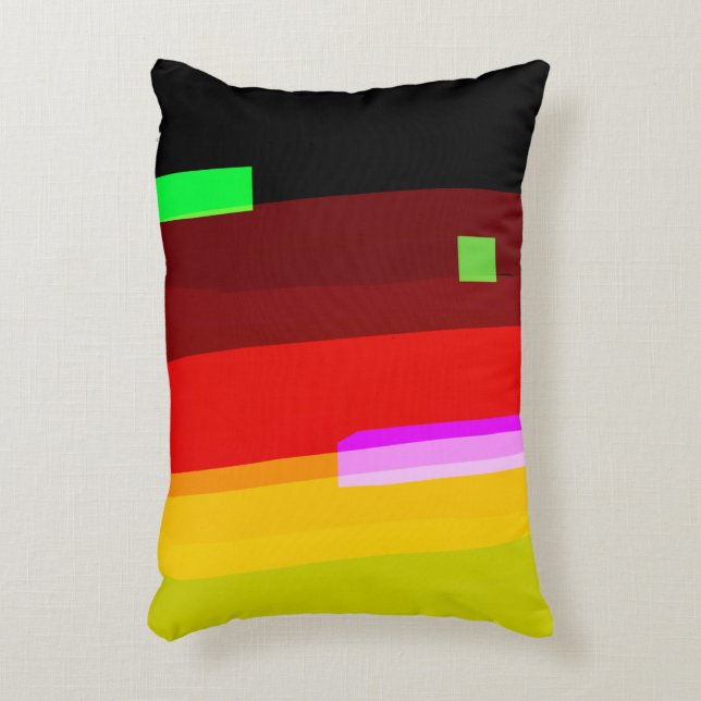 Abstrakte Kunst Rainbow Zierkissen (Vorderseite(Vertikal))