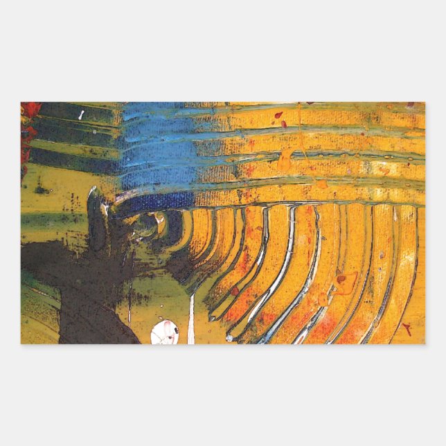 Abstrakte Kunst Rechteckiger Aufkleber (Vorderseite)