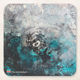 Abstrakte Kunst Rechteckiger Pappuntersetzer