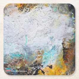 Abstrakte Kunst Rechteckiger Pappuntersetzer