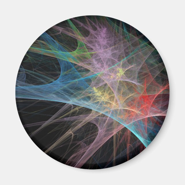 Abstrakte Kunst Regenbogen Eis Magnet (Vorne)