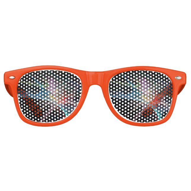 Abstrakte Kunst Regenbogen Eis Partybrille (Vorderseite)
