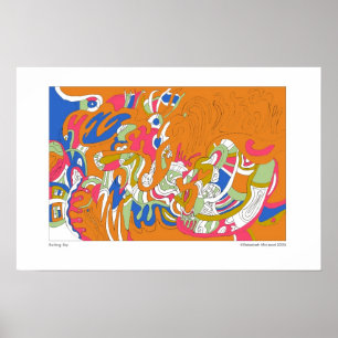 abstrakte Kunst "Rolling Sky" Poster