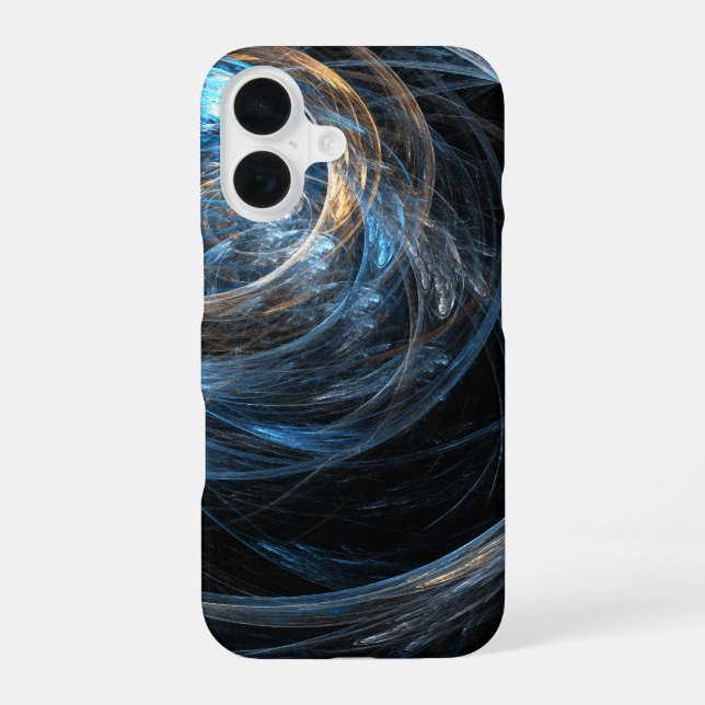 Abstrakte Kunst rund um die Welt iPhone 16 Hülle (Rückseite)
