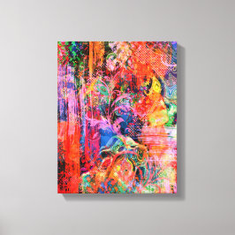 Abstrakte Kunst rund um Texturen Leinwanddruck