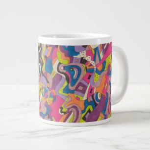 abstrakte Kunst "Samba" Jumbo-Tasse