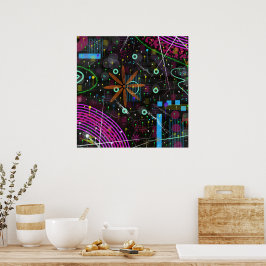 Abstrakte Kunst: Satellit  Poster