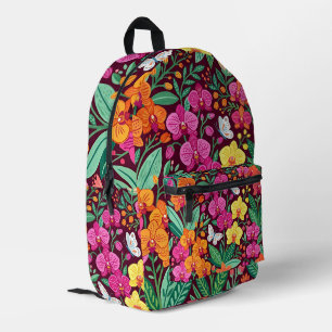 Abstrakte Kunst Skandi Orchideen Schmetterlinge Ru Bedruckter Rucksack