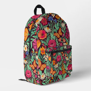 Abstrakte Kunst Skandinavische Wildblumen Monarch Bedruckter Rucksack