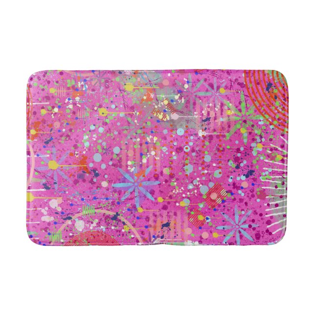 Abstrakte Kunst: Sommerträume Badematte (Vorderseite)