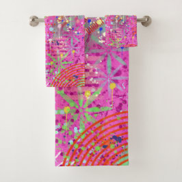 Abstrakte Kunst: Sommerträume Badhandtuch Set