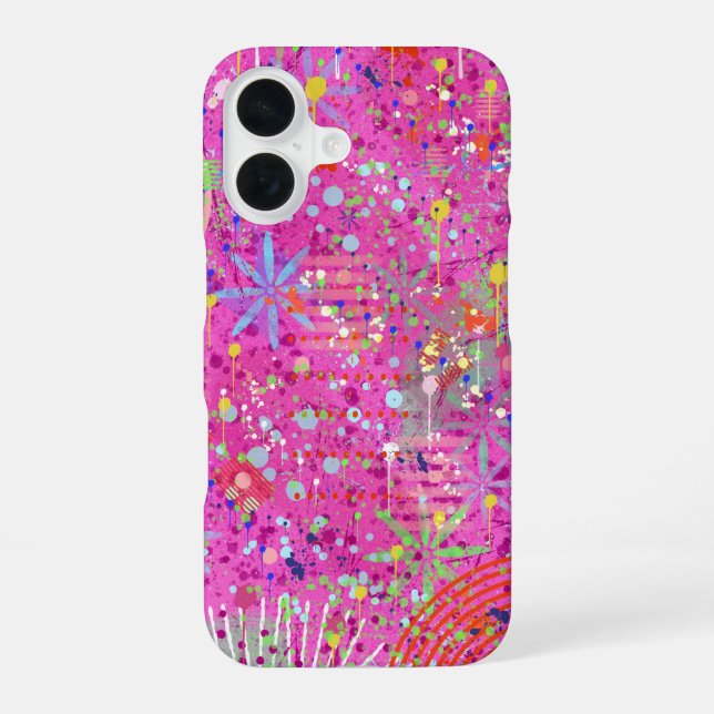 Abstrakte Kunst: Sommerträume iPhone 16 Hülle (Rückseite)