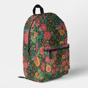 Abstrakte Kunst Sonnenblumen Schmetterlinge Rucksa Bedruckter Rucksack