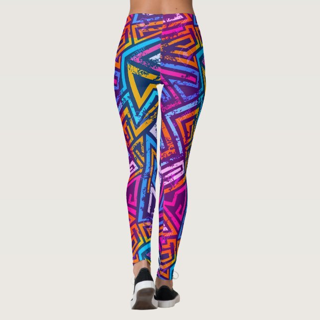 Abstrakte Kunst - Straßenkunst - Leggings - Geomet (Rückseite)