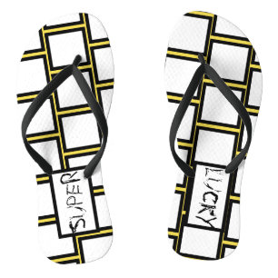 Abstrakte Kunst Super Glücks Blocks Flip Flops