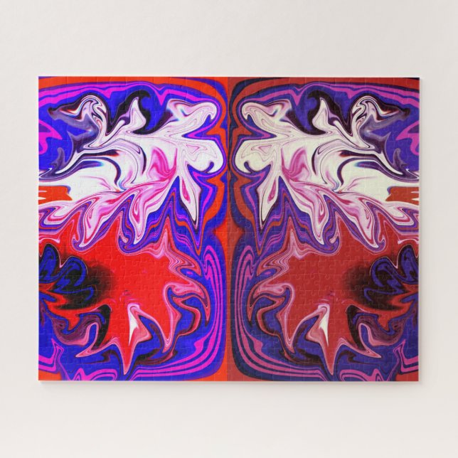 Abstrakte Kunst tanzender Geister Puzzle (Horizontal)