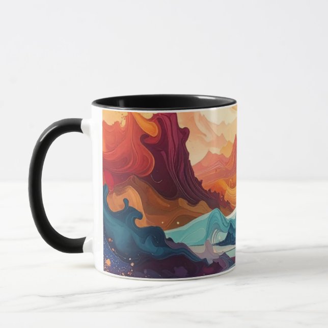 Abstrakte Kunst Tasse (Links)