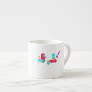 Abstrakte Kunst Türkis Espresso Kaffee Tasse Cup