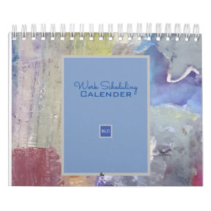 Abstrakte Kunst und Monatskalender Kalender