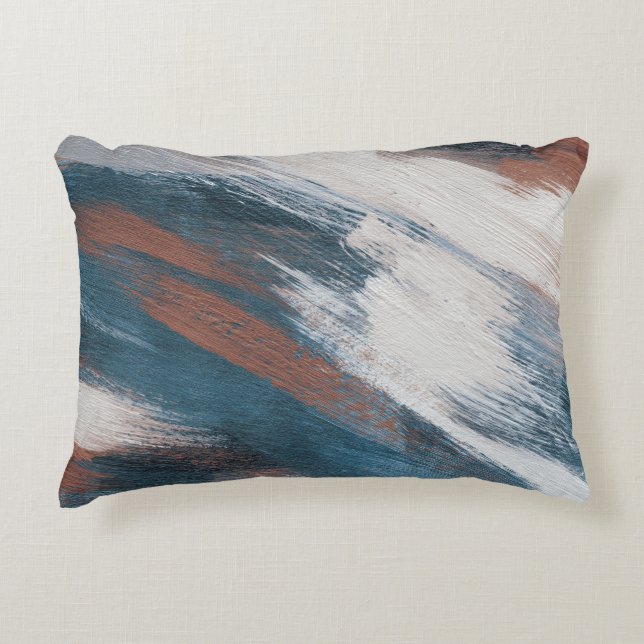 Abstrakte Kunst: Versatile Pinselstriche. Dekokissen (Vorderseite)