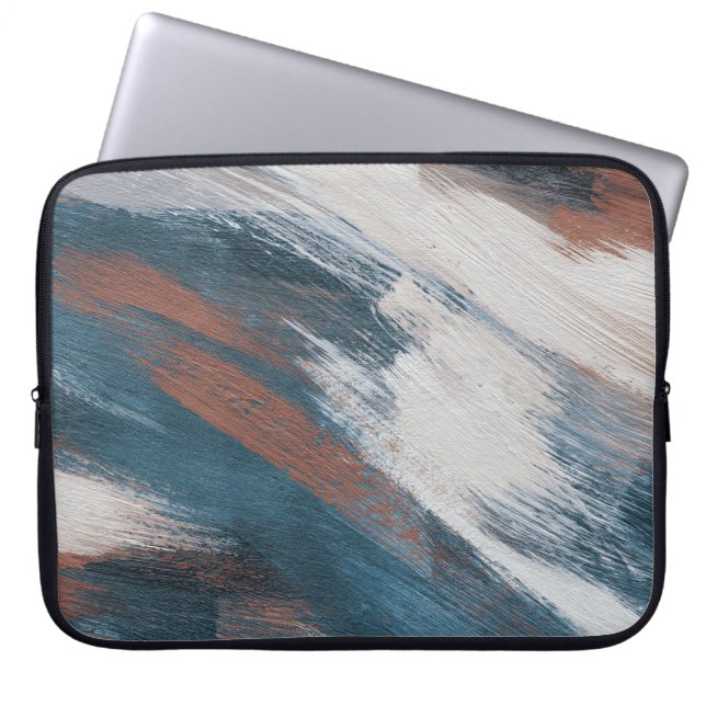 Abstrakte Kunst: Versatile Pinselstriche. Laptopschutzhülle (Vorderseite)