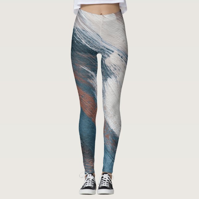 Abstrakte Kunst: Versatile Pinselstriche. Leggings (Vorderseite)