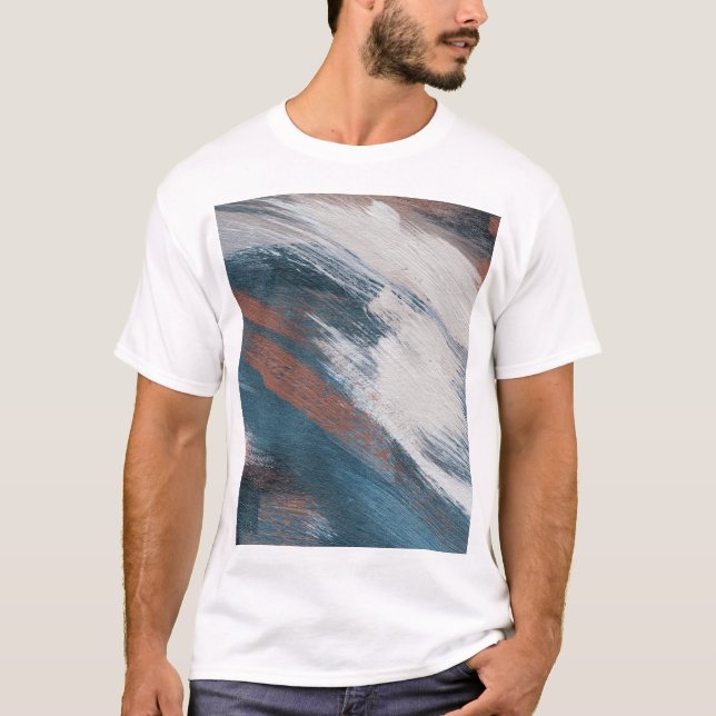 Abstrakte Kunst: Versatile Pinselstriche. T-Shirt (Vorderseite)