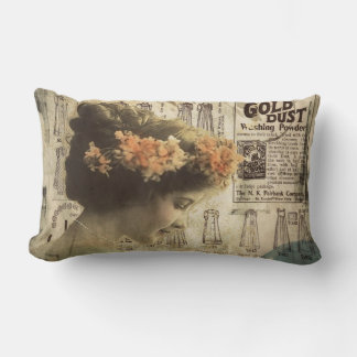 Abstrakte Kunst Vintage Mädchen Kleidung Mode Lend Lendenkissen