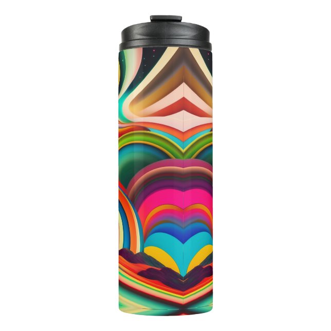 Abstrakte Kunst von Bonnaroo Thermosbecher (Vorderseite)
