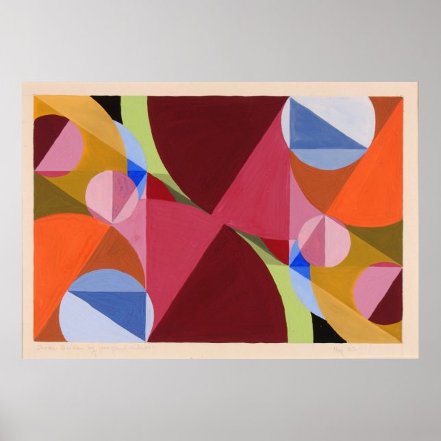 Abstrakte Kunst von Joseph Schillinger Poster (Vorne)