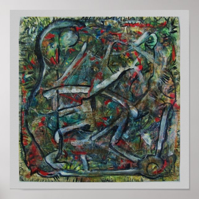 Abstrakte Kunst von ValAries Pachydermatous Poster (Vorne)