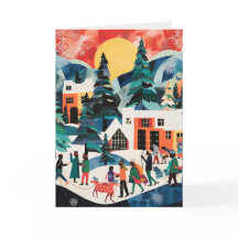 Abstrakte Kunst-Weihnachtskarten