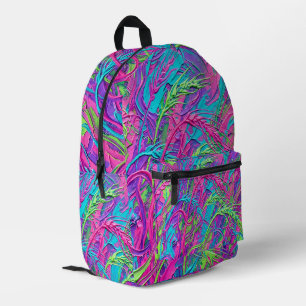 Abstrakte Kunst-Weizenfeld-Neon-Öl-Rucksack Bedruckter Rucksack