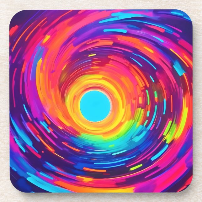Abstrakte Kunst wirbeln Vortex Getränkeuntersetzer (Vorderseite)