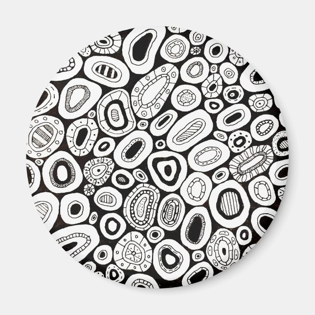 Abstrakte Kunst Zufällige Blasenformen Magnet (Vorne)