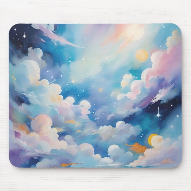 Abstrakte Kunst zum Thema Himmel Mousepad (Vorne)