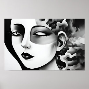 Abstrakte Kunst zur psychischen Gesundheit Poster