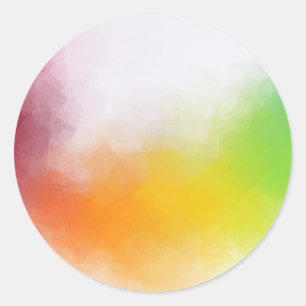 Abstrakte Kunstarbeit Farbige Blanche Vorlage Rosa Runder Aufkleber