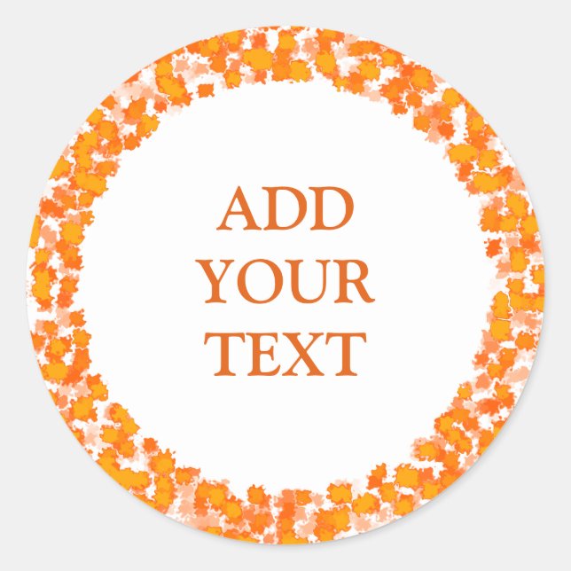 Abstrakte Kunstdesign Herbstblätterung DIY Runder Aufkleber (Vorderseite)