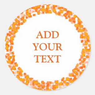 Abstrakte Kunstdesign Herbstblätterung DIY Runder Aufkleber