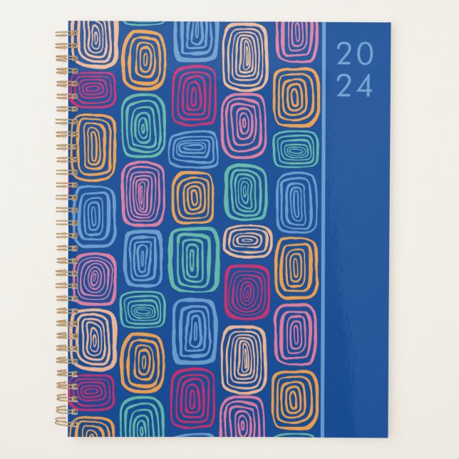 Abstrakte Kunstdoodle Planer (Vorderseite)
