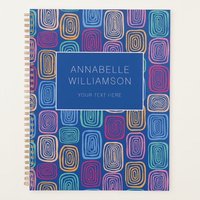 Abstrakte Kunstdoodle Planer (Vorderseite)