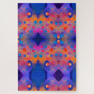 Abstrakte Kunstdots, farbenfroh, geometrisch, mehr Puzzle