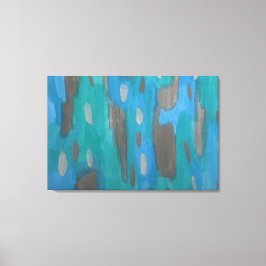 Abstrakte Kunstdrucke in Blau, Grün und Grau Leinwanddruck